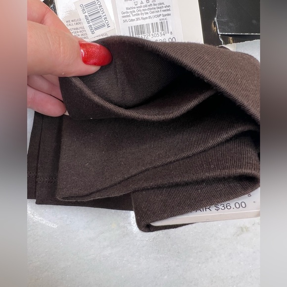 NWT HUE COTTON LEGGINGS WOMENS ESPRESSO SZ SMALL 4-6 US - Picture 3 of 6